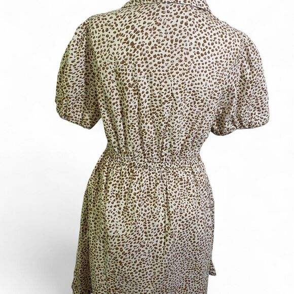 J. Crew Cute Animal Print Puff Sleeve Women's Dress Size 8 - Picture 4 of 10